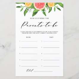 Waterverf Grapefruit hoe oud Baby shower wordt