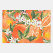 Waterverf grapefruitcitrus moderne tropische inpakpapier vel (Voorkant 2)