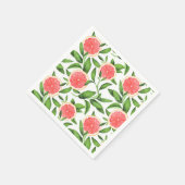 Waterverf Grapefruits en groen Patroon Servet (Hoek)