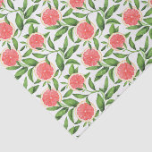 Waterverf Grapefruits en groen Patroon Tissuepapier (Detail)