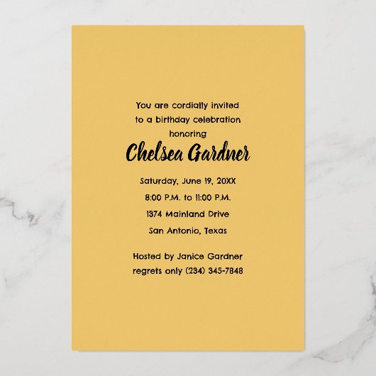 Waterverf Grappige Comic Verjaardagscène Folie Uitnodiging (Achterkant)