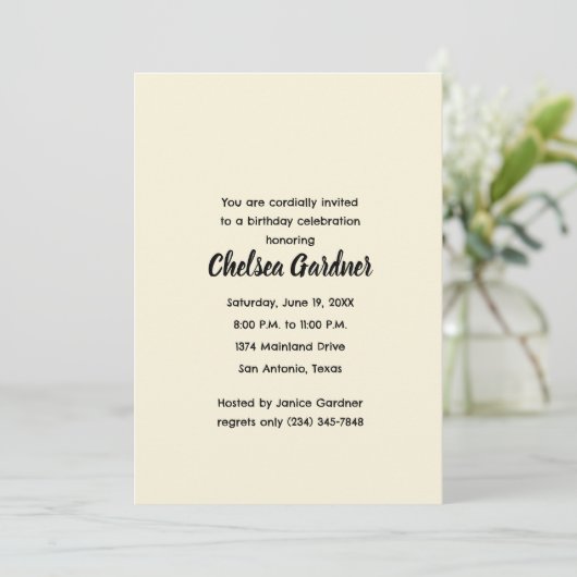 Waterverf Grappige Comic Verjaardagscène Kaart (Staand voorkant)