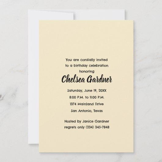 Waterverf Grappige Comic Verjaardagscène Kaart (Voorkant)