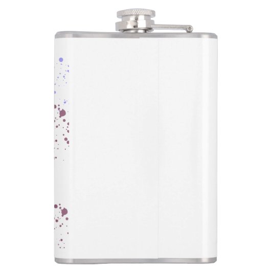 Waterverf grappige kameleon heupfles (Achterkant)