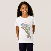 Waterverf grappige kameleon t-shirt (Voorkant volledig)
