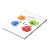 Waterverf Grappige Vis Iets Vis Notitieblok (Linkerzijde)