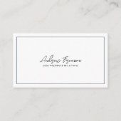 Waterverf Gray Husky Dog Walking Visitekaartje (Achterkant)