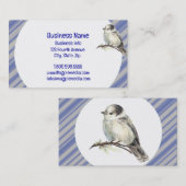 Waterverf Gray Jay Bird Wildlife Natuur Art Visitekaartje (Voorkant / Achterkant)
