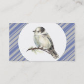 Waterverf Gray Jay Bird Wildlife Natuur Art Visitekaartje (Achterkant)