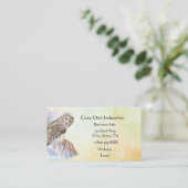 Waterverf Gray Owl Industries Bird Visitekaartje (Staand voorkant)