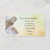 Waterverf Gray Owl Industries Bird Visitekaartje (Voorkant)