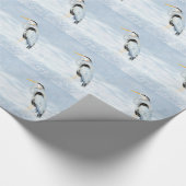Waterverf Great Blue Heron Bird Natuur Design Cadeaupapier (Hoek)