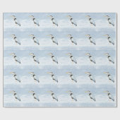 Waterverf Great Blue Heron Bird Natuur Design Cadeaupapier (Vlak)