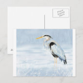 Waterverf Great Blue Heron Bird natuur wildlife Briefkaart (Voorkant / Achterkant)