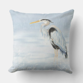 Waterverf - Great Blue Heron Bird Wildlife Art Buitenkussen