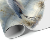 Waterverf Great Blue Heron Bird Wildlife Natuur Cadeaupapier (Rol Hoek)