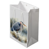 Waterverf Great Blue Heron Bird Wildlife Natuur Medium Cadeauzakje (Voorkant Gekanteld)