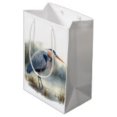 Waterverf Great Blue Heron Bird Wildlife Natuur Medium Cadeauzakje (Achterkant Gekanteld)