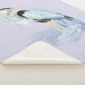 Waterverf Great Blue Heron Bird Wildlife Natuur Sherpa Deken (3/4)