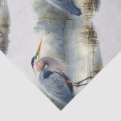 Waterverf Great Blue Heron Bird Wildlife Natuur Tissuepapier (Detail)
