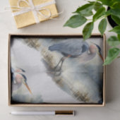 Waterverf Great Blue Heron Bird Wildlife Natuur Tissuepapier (Geschenk)