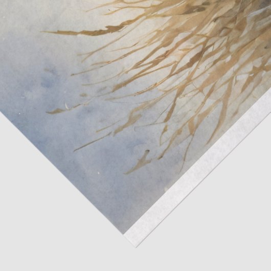 Waterverf Great Blue Heron Decoupage Tissuepapier (Detail)