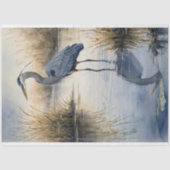 Waterverf Great Blue Heron Decoupage Tissuepapier (Voorkant)
