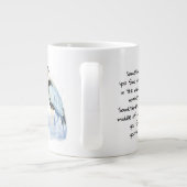 Waterverf Great Blue Heron Inspirerend Quote Grote Koffiekop (Achterkant)