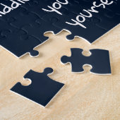 Waterverf Great Blue Heron Inspirerend Quote Legpuzzel (Zijkant)