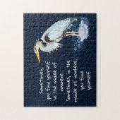 Waterverf Great Blue Heron Inspirerend Quote Legpuzzel (Verticaal)