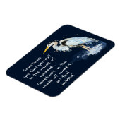 Waterverf Great Blue Heron Inspirerend Quote Magneet (Linkerzijde)