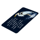 Waterverf Great Blue Heron Inspirerend Quote Magneet (Linkerzijde)