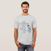 Waterverf Great Blue Heron Inspirerend Quote T-shirt (Voorkant volledig)