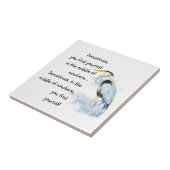 Waterverf Great Blue Heron Inspirerend Quote Tegeltje (Zijkant)