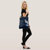 Waterverf Great Blue Heron Inspirerend Quote Tote Bag (Op model)