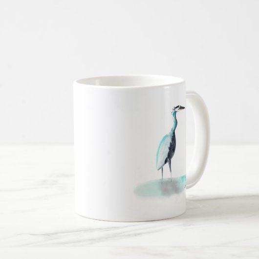 Waterverf Great Blue Heron Mok (Voorkant rechts)