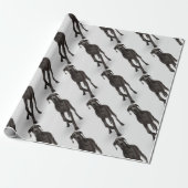 Waterverf Great Dane Dog Pet Animal Cadeaupapier (Uitgerold)