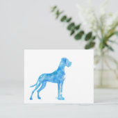 Waterverf Great Dane Kaart (Staand voorkant)
