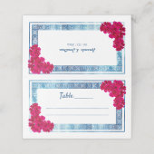 Waterverf Grecian Elegance + Pink Flowers Plaatskaartje (Buitenkant ongevouwen)