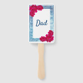 Waterverf Grecian Elegance Roze Baby shower Spel Handwaaier (Achterkant)