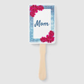 Waterverf Grecian Elegance Roze Baby shower Spel Handwaaier (Voorkant)