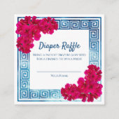 Waterverf Grecian Elegance Roze Baby shower Spel Informatiekaartje (Voorkant)