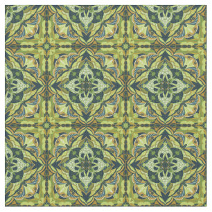 Waterverf Green Azulejo Spaanse Tegel Stof