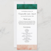 Waterverf Green Blush Pink Wedding Programme (Voorkant)