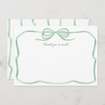 Waterverf Green Bow Tying The Knot Vrijgezellenfee