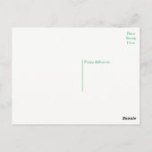 Waterverf Green Cactus Flower Love Heart Briefkaart (Achterkant)