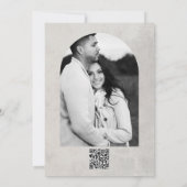 Waterverf Green Cactus Grey Southwest Wedding Kaart (Achterkant)