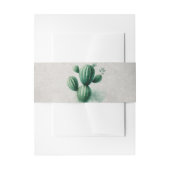 Waterverf Green Cactus Grey Southwest Wedding Uitnodigingen Wikkel (Voorkant Voorbeeld)