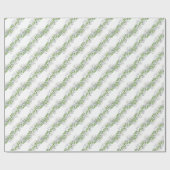 Waterverf Green Christmas Garland Cadeaupapier (Vlak)