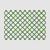 Waterverf Green Christmas Plaid Tissuepapier (Voorkant)